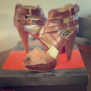 Guess Brown Strappy Heel